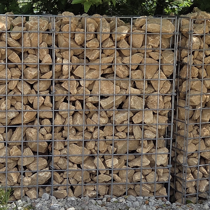 Pierre à gabion orange